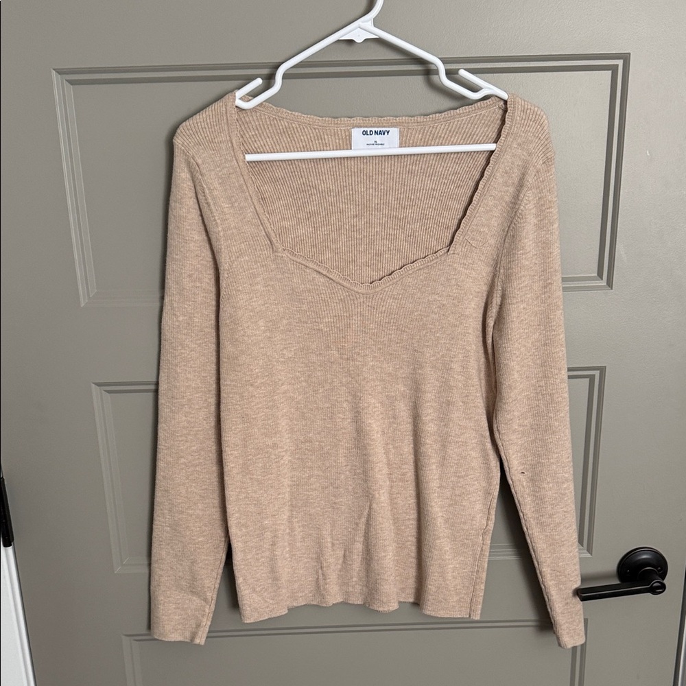 Old Navy Beige Knit Top